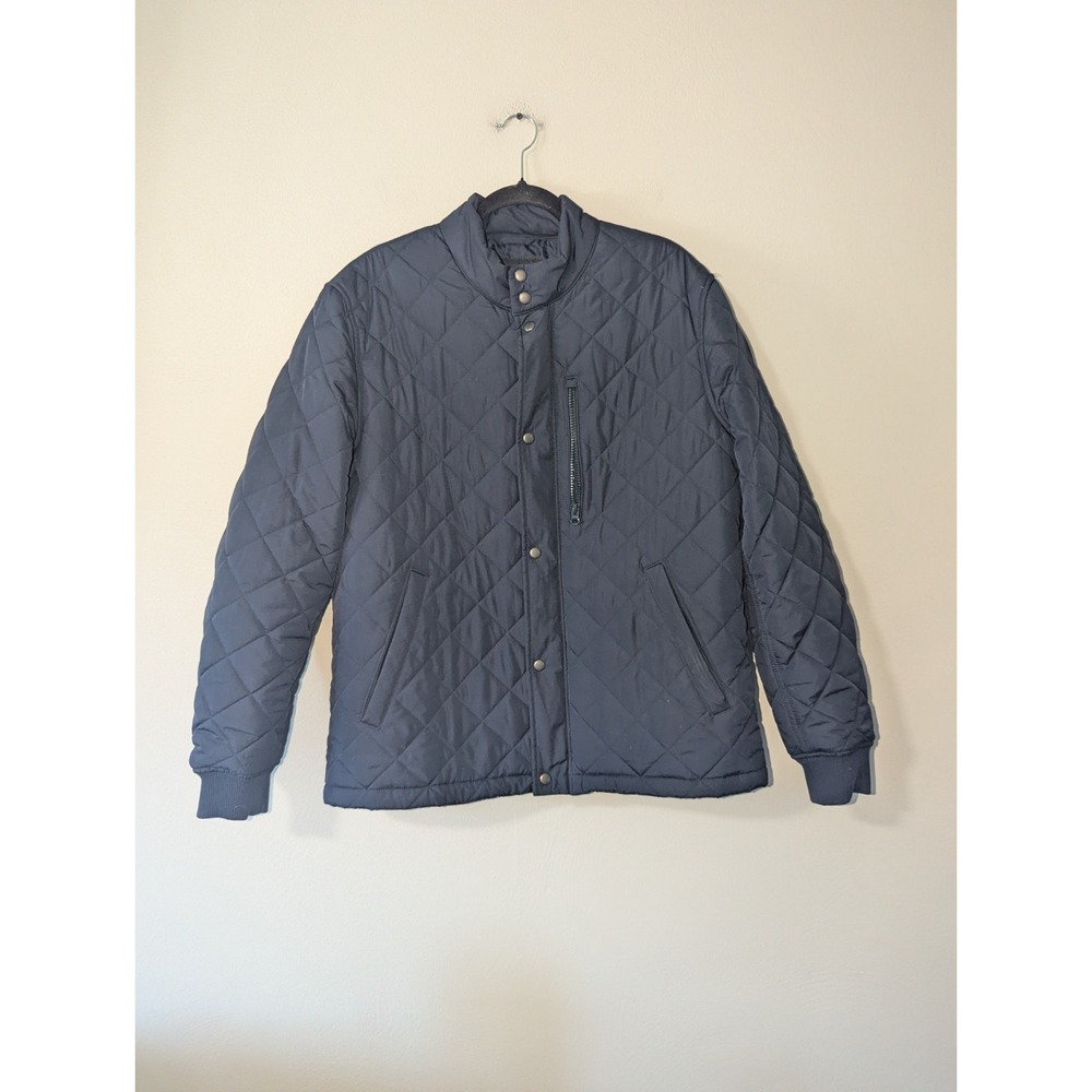 L Banana Republic Quilted Bomber Preppy Navy Men's Jacket